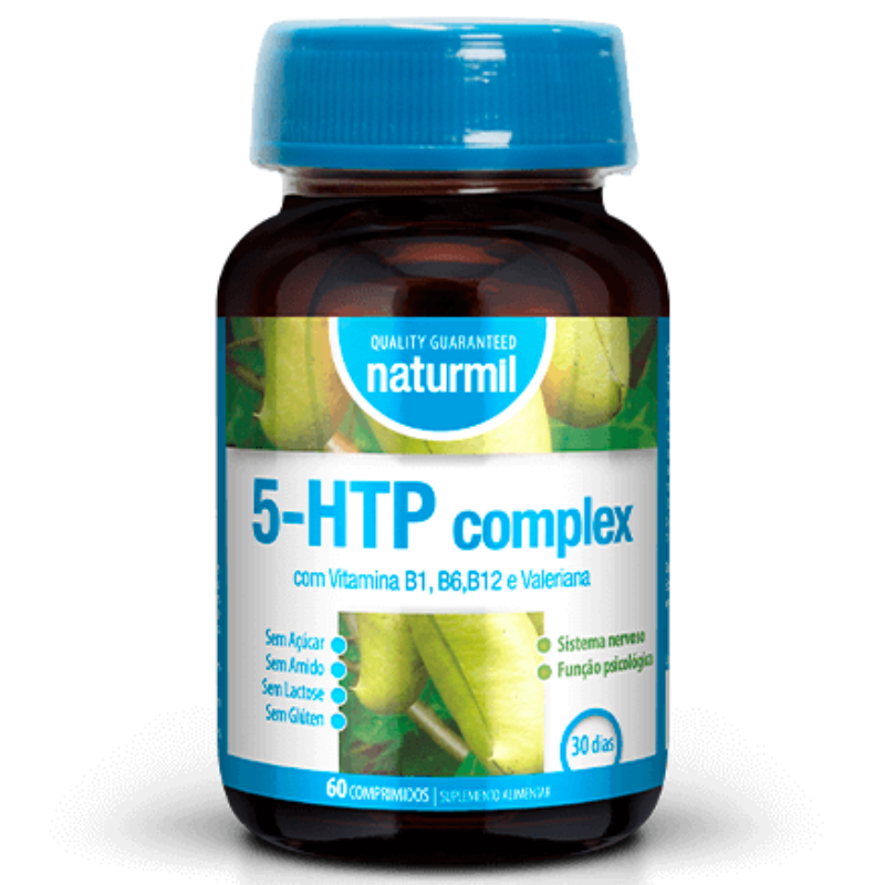 5-HTP Complex + Vitamina B1, B2, B3 e Valeriana - 60 comp. Naturmil Naturmil