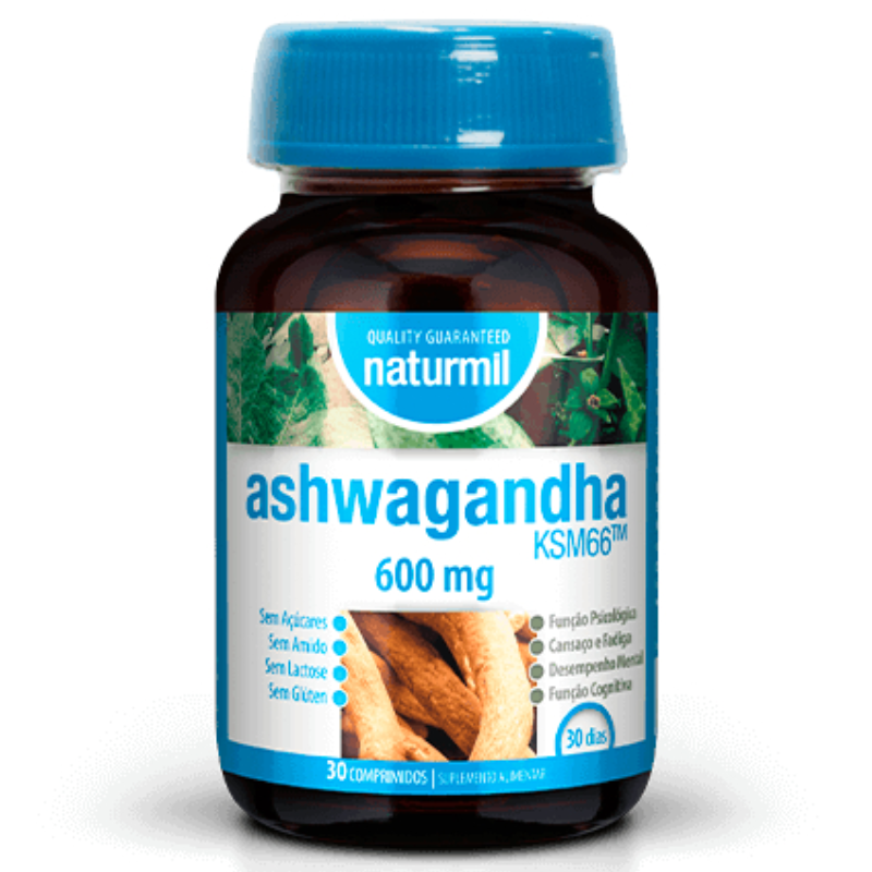 Ashwagandha KSM66 600mg, 30 Comprimidos Naturmil Naturmil