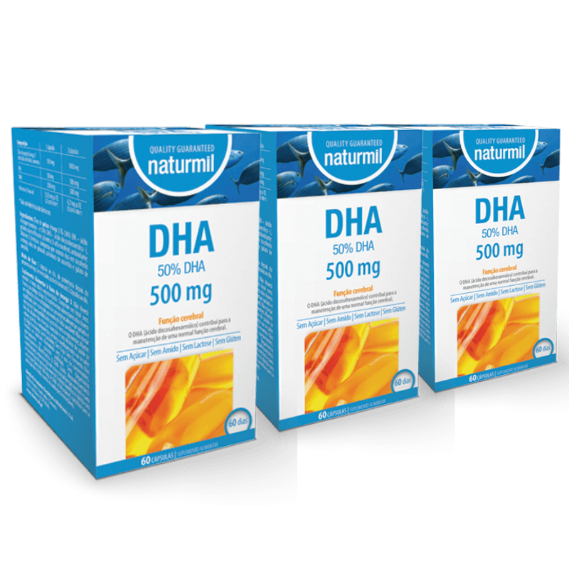 DHA 500mg (Pack 3X 60 cápsulas) Naturmil Naturmil