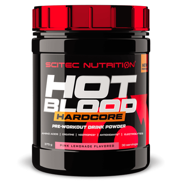 Hot Blood Hardcore 375g Pink Lemonade, Pré-treino, Scitec Nutrition Scitec Nutrition