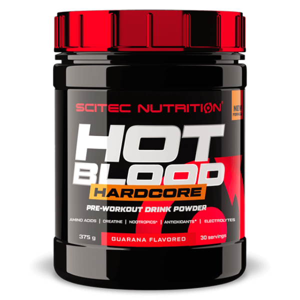 Hot Blood Hardcore 375g Guaraná, Pré-treino, Scitec Nutrition Scitec Nutrition