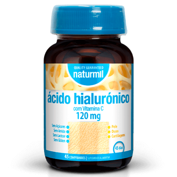 Ácido Hialurónico 120mg, 45 comprimidos, Naturmil Naturmil