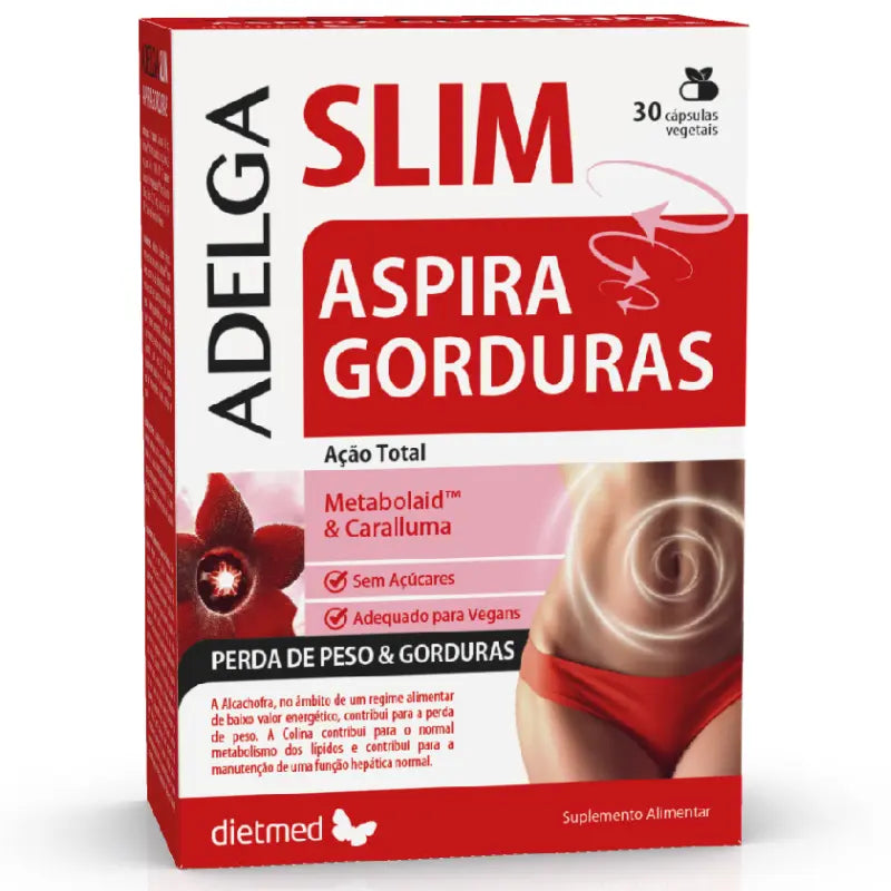 AdelgaSlim Aspira Gorduras - MetabolaidTM & Caralluma + Alcachofra - 30 cáps. Dietmed