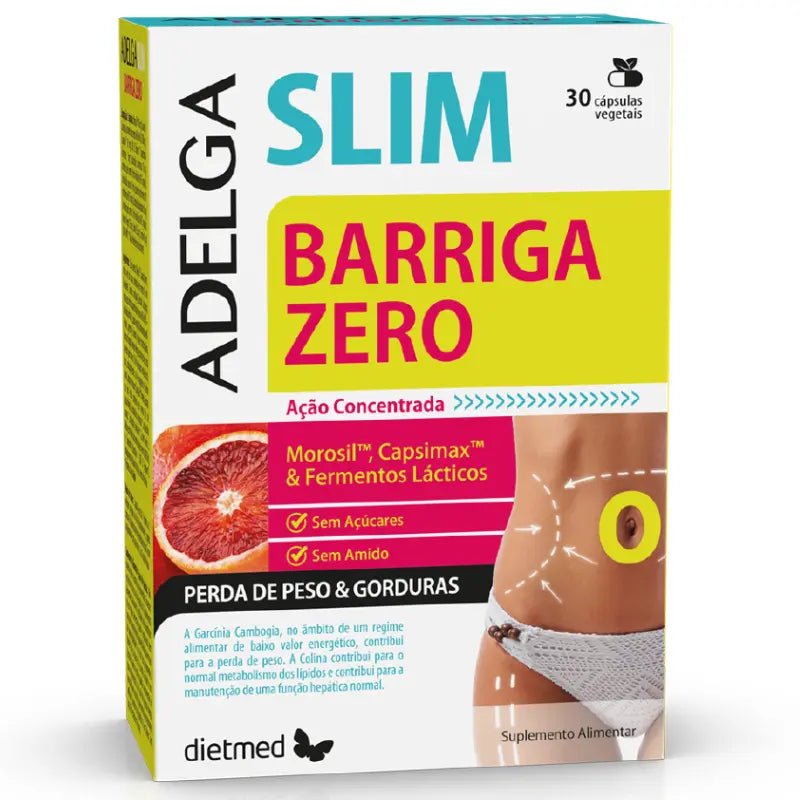 AdelgaSlim Barriga Zero - Morosil + Capsimax - Emagrecedor - 30 cáps. Dietmed