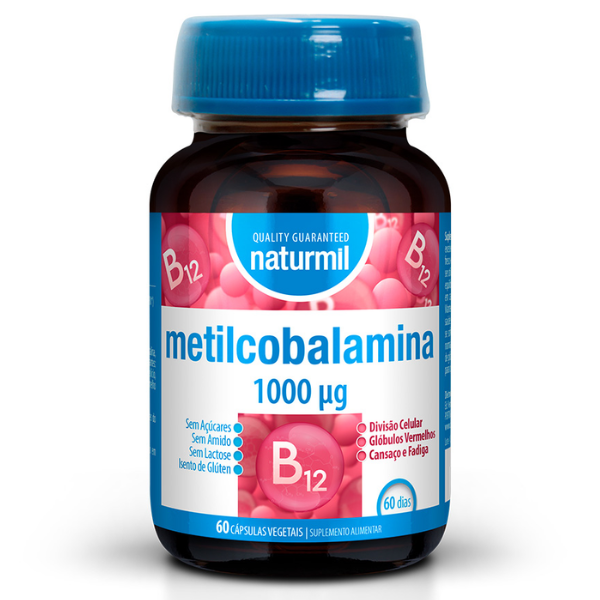 B12 Metilcobalamina 1000µg 60 cáps, Naturmil Naturmil