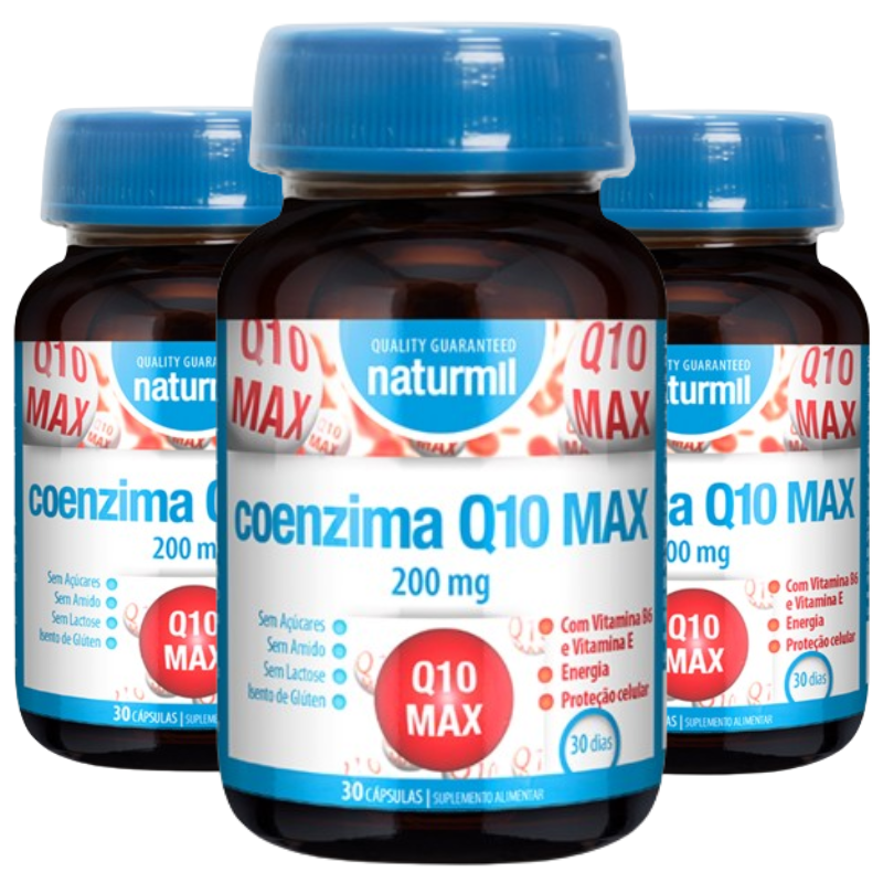Coenzima Q10 Max "200mg" (Pack 3X 30 cáps - 90 Dias) Naturmil Naturmil