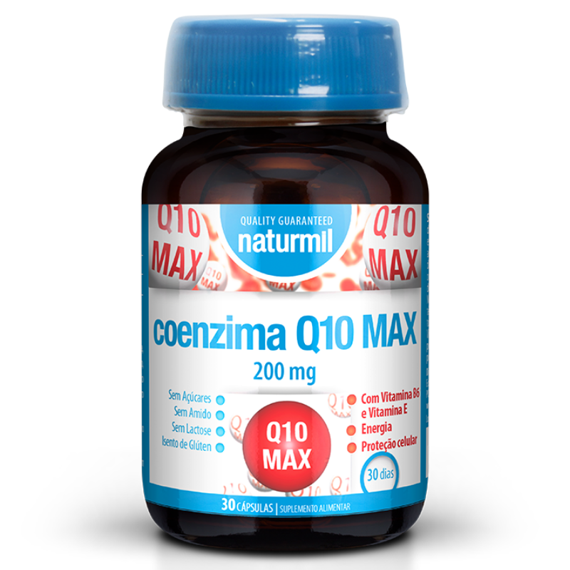 Coenzima Q10 Max "200mg" 30 Cáps. Naturmil (30 Dias) Naturmil