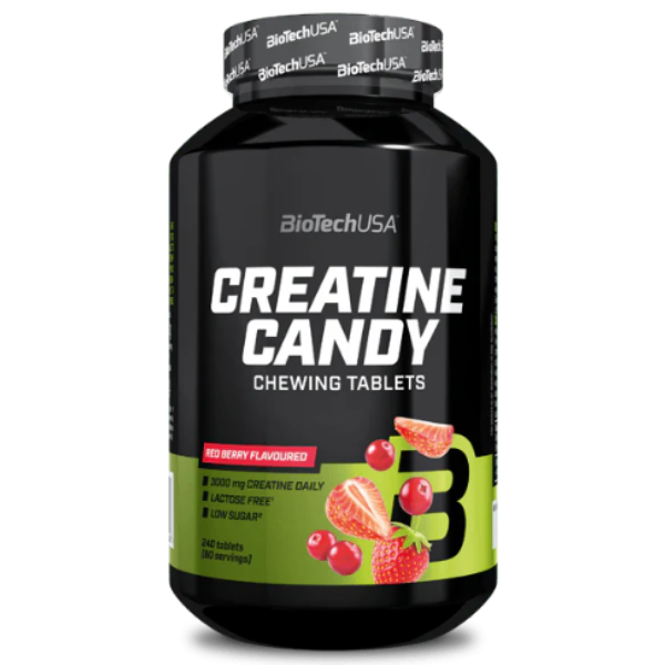 Creatine Candy Frutas Vermelhas, 240 comprimidos mastigáveis, Biotech USA Biotech USA