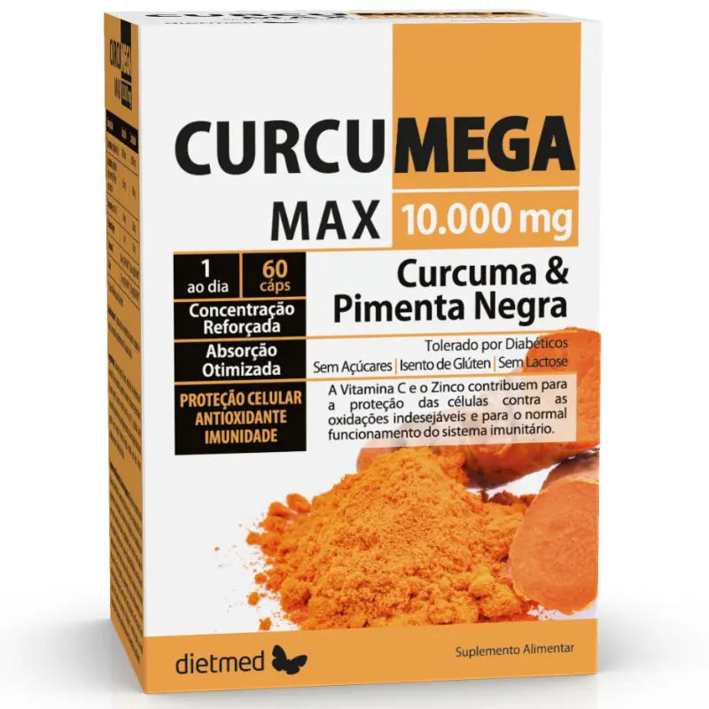 Curcumega Max 10.000mg - 60 Cápsulas Dietmed