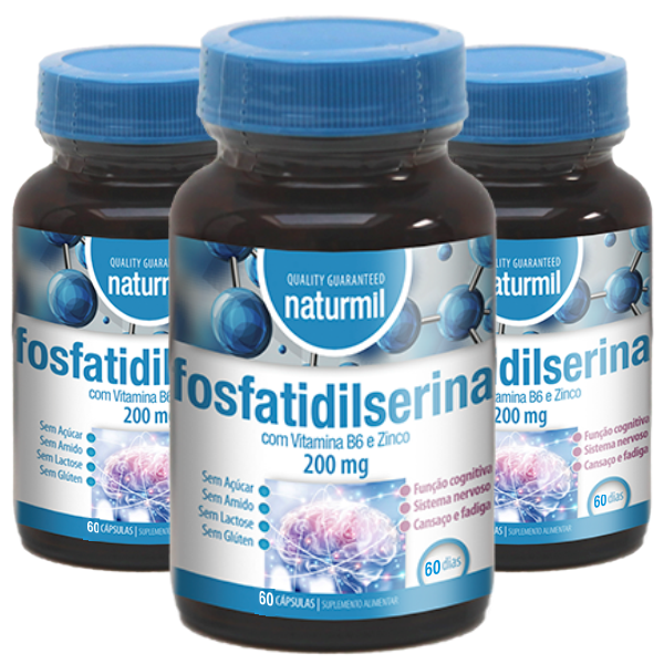 Fosfatidilserina 200mg (Pack 3X 60 comprimidos) Naturmil Naturmil