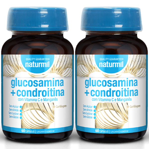 Glucosamina + Condroitina (Pack 2X 60 Cáps - 40 Dias) Naturmil Naturmil