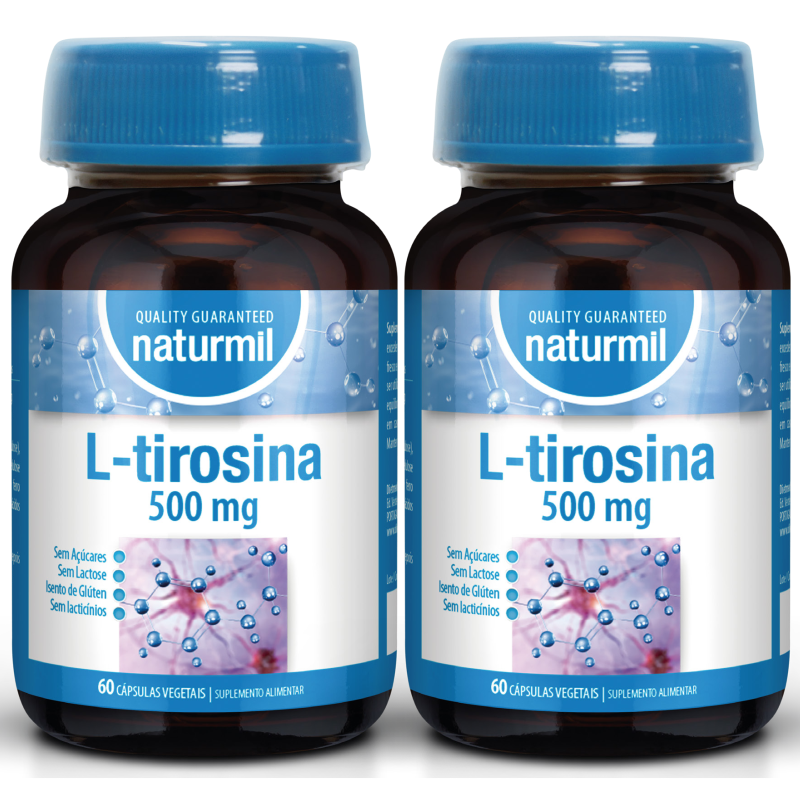 L-tirosina 500mg (Pack 2x 60 cápsulas) Naturmil Naturmil