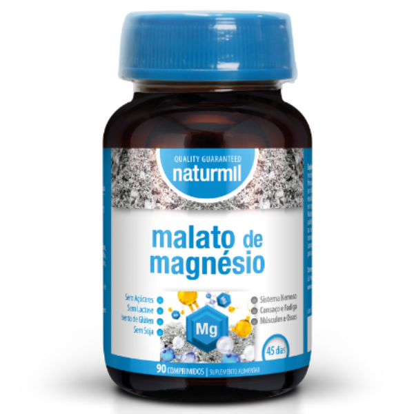 Malato de Magnésio 90 Comprimidos, Naturmil Naturmil