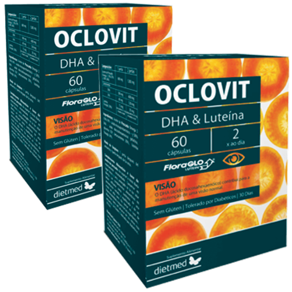 Oclovit - Luteína + DHA (Pack 2X 60 cáps) Vitamina Olhos e Visão Dietmed Dietmed