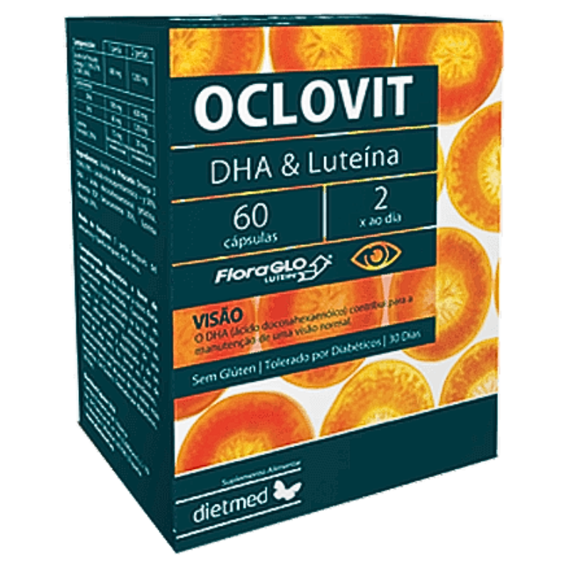 Oclovit 60 cáps. - Luteína + DHA, Vitamina Olhos e Visão Dietmed