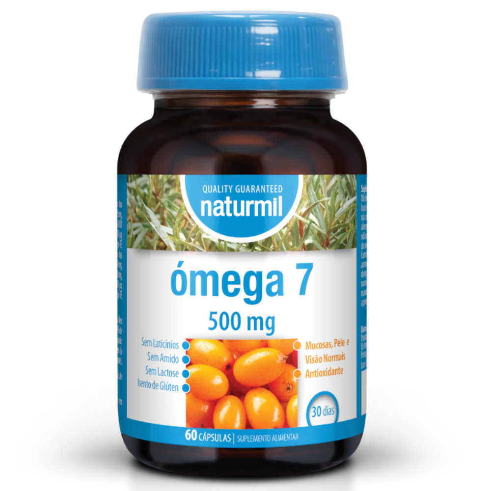 Ómega 7 500mg, 60 cápsulas (30 dias) Naturmil Naturmil
