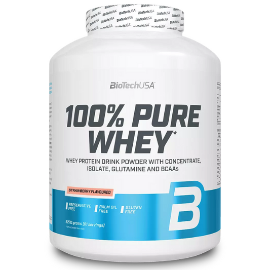 100% Pure Whey 2.27kg Morango, Biotech USA Biotech USA