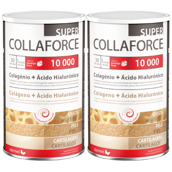 Super Collaforce 10.000 - Colágeno + Ácido Hialurónico (Pack 2X 450g - 60 Dias) Dietmed Dietmed
