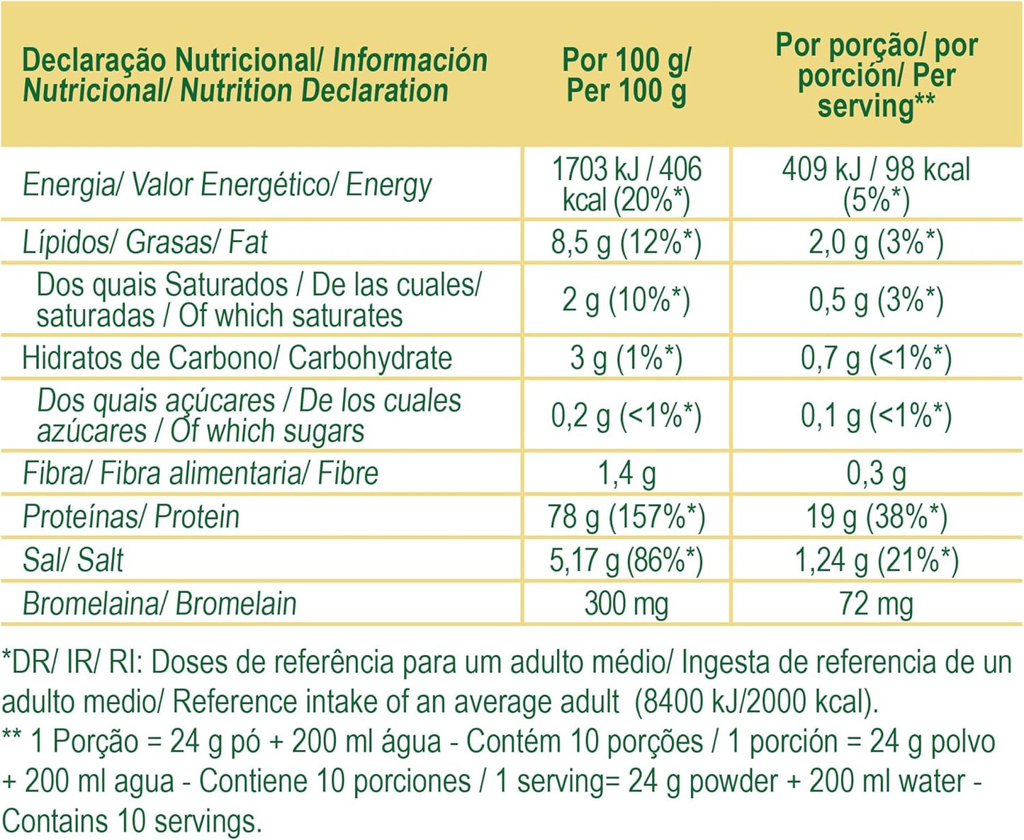 Proteína vegana V 720g Vainilla, Gold Nutrition