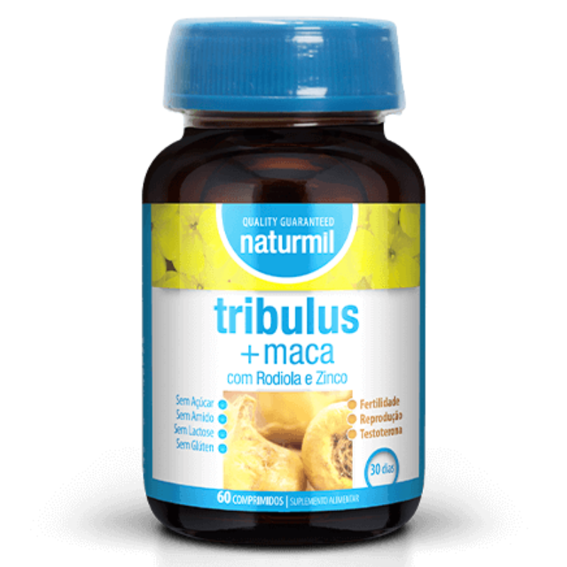 Tribulus + Maca com Radiola e Zinco, 60 Comp. Naturmil Naturmil