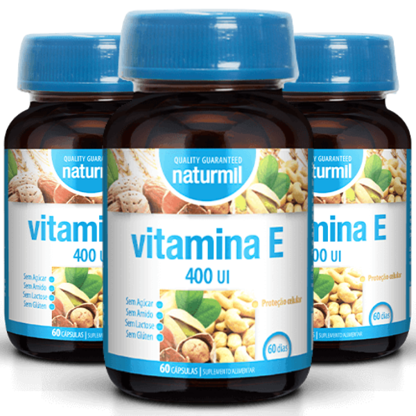 Vitamina E 400 UI (Pack 3X 60 Cáps - 180 Dias) Naturmil Naturmil