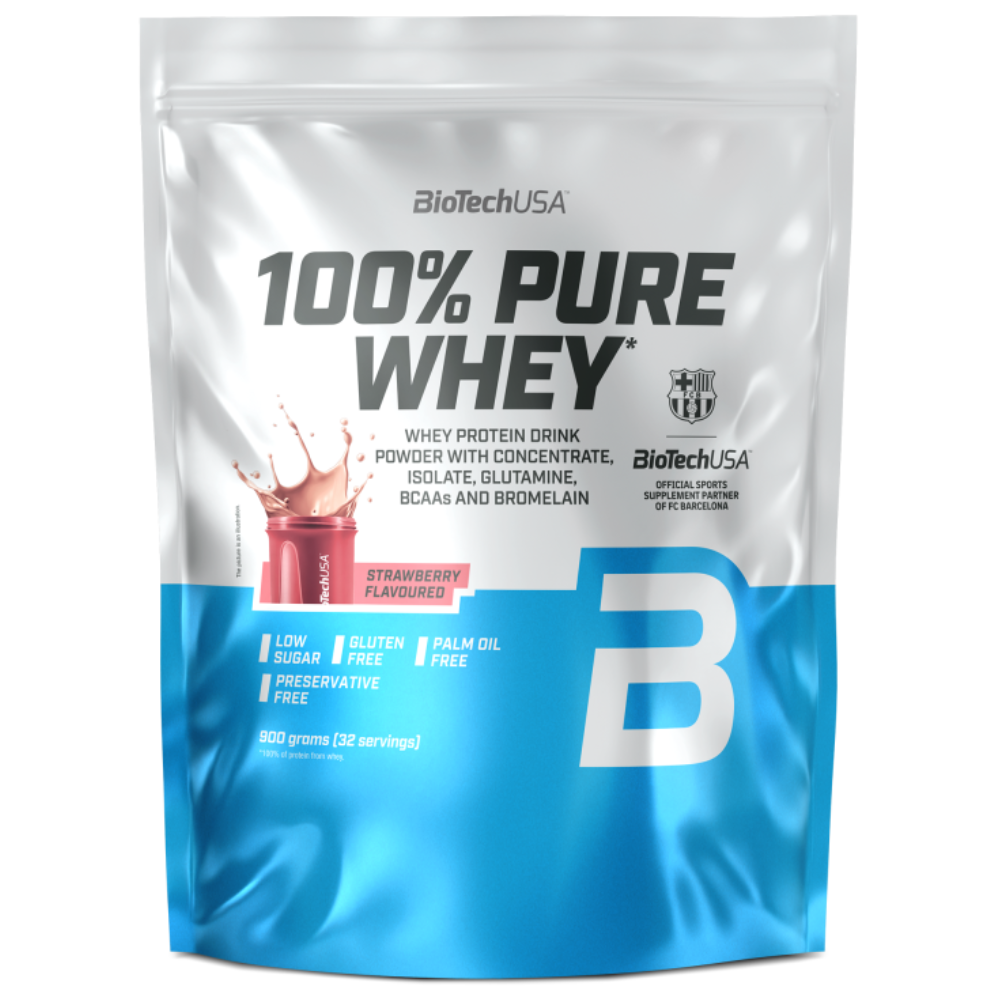 100% Pure Whey 900g Morango, Biotech USA Biotech USA