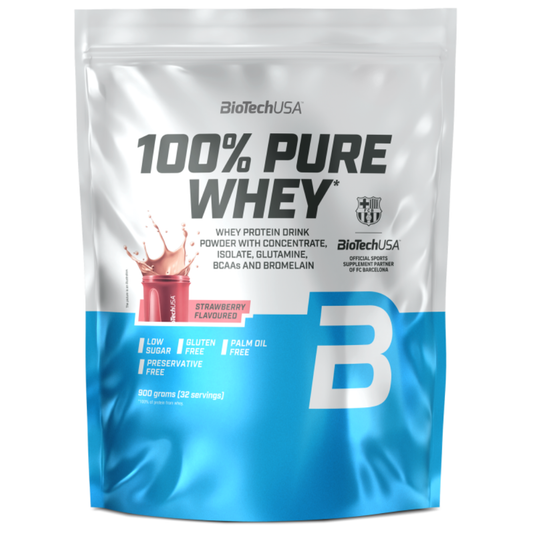 100% Pure Whey 900g Morango, Biotech USA Biotech USA