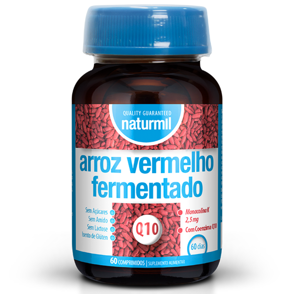 Arroz Vermelho Fermentado, 60 comprimidos, Naturmil Naturmil