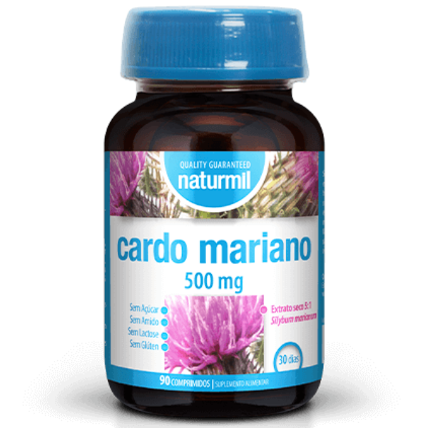 Cardo Mariano 500mg 90 comps. (30 Dias) - Naturmil Naturmil