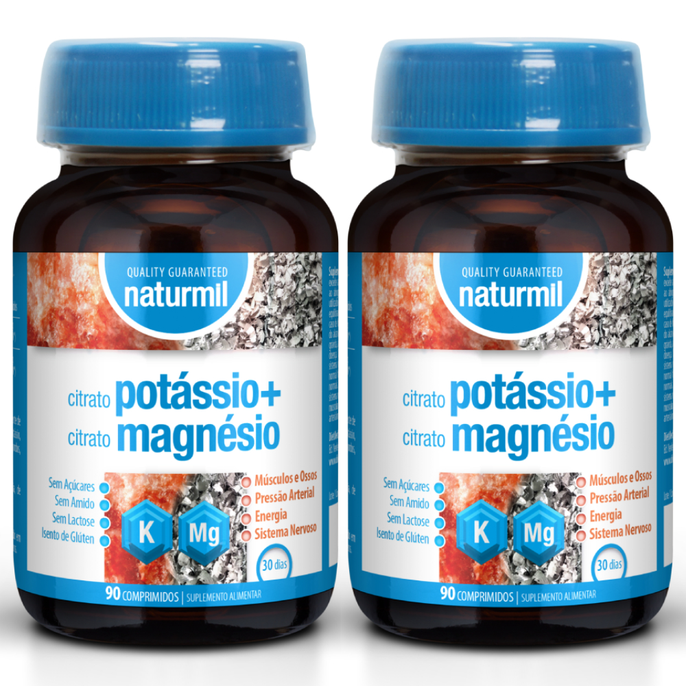 Citrato Potássio + Citrato Magnésio (Pack 2X 90 Comp - 60 Dias) Naturmil Naturmil
