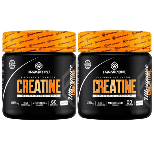 Creatina 300g - 100% Monohidratada / Micronizada - Rocksprint (02 Potes)