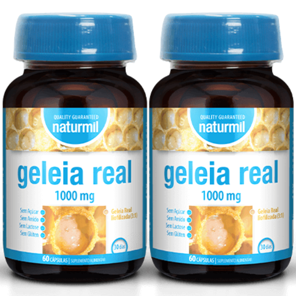 Geleia Real 1000mg (Pack 2X 60 cáps - 60 Dias) Naturmil Naturmil