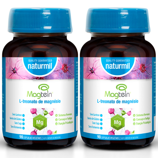 Magtein L-Treonato de Magnésio (2X 90 cáps - 60 dias) Naturmil Naturmil