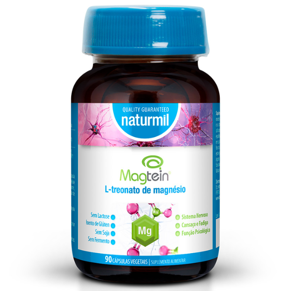 Magtein L-Treonato de Magnésio 90 cáps, Naturmil Naturmil
