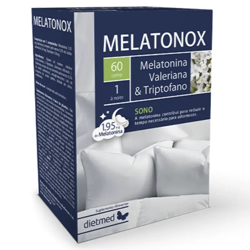 Melatonox - Melatonina + Valeriana + Triptofano - 60 comp. Dietmed