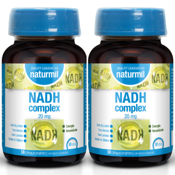 NADH Complex 20mg (Pack 2X 30 Cápsulas - 60 Dias) Naturmil Naturmil