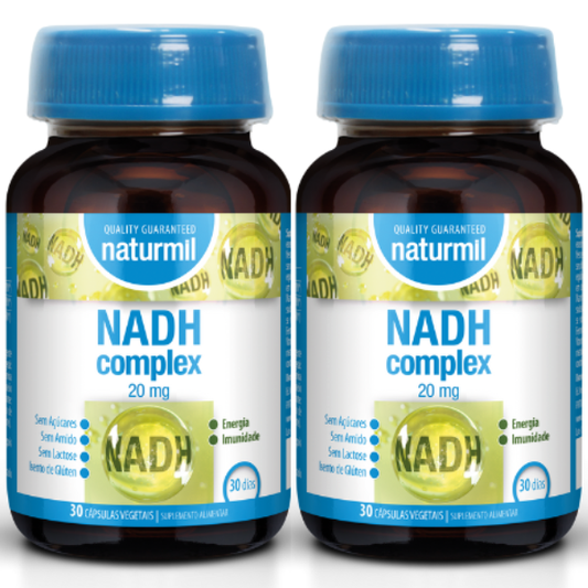 NADH Complex 20mg (Pack 2X 30 Cápsulas - 60 Dias) Naturmil Naturmil