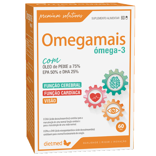 Omegamais Ómega 3 (50% EPA e 25% DHA) 60 cáps. Dietmed Dietmed