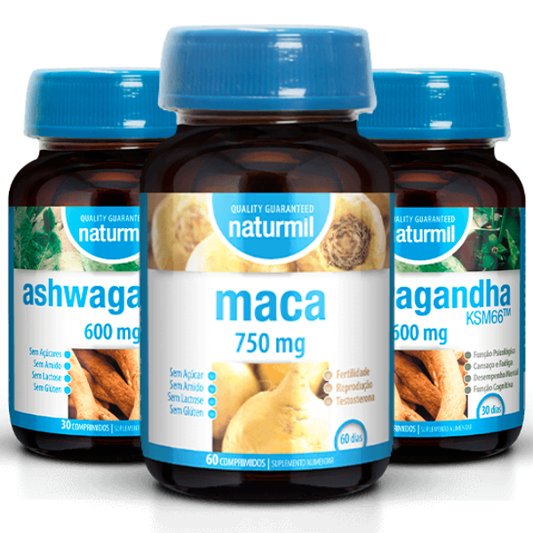 Pack Libido | No Stress (60 dias) Maca + Zinco + Ashwagandha