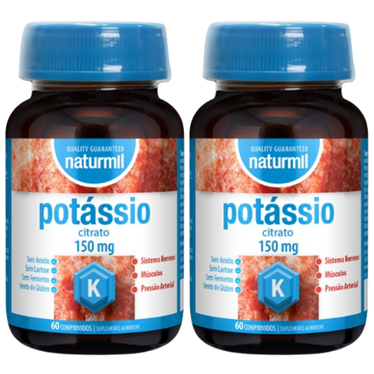 Potássio Citrato 150mg, (Pack 2X 60 comp) Naturmil Naturmil