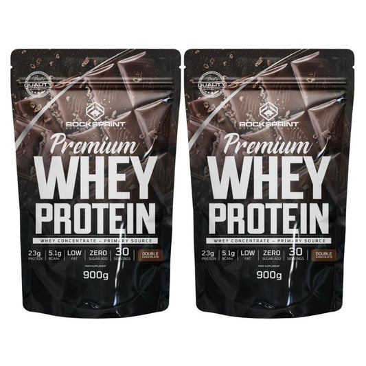 Premium Whey Protein 900g - Chocolate - Rocksprint (02 Pacotes)