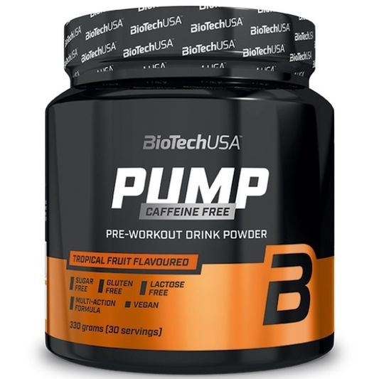 Pump Caffeine-Free Pre-Workout (Pré-treino sem Cafeína) 330g Frutas Tropicais, Biotech USA Biotech USA
