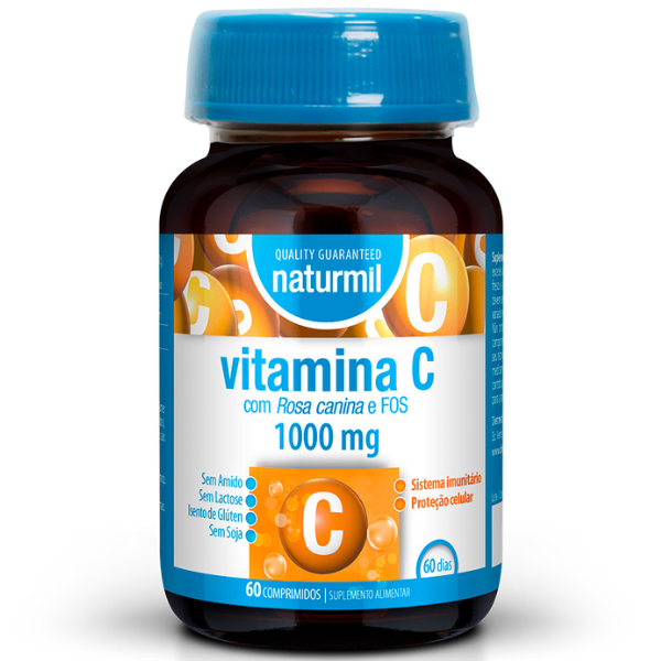 Vitamina C 1000mg 60 comps (30 Dias) - Naturmil Naturmil