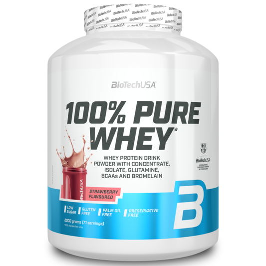 100% Pure Whey 2kg Morango, Biotech USA Biotech USA